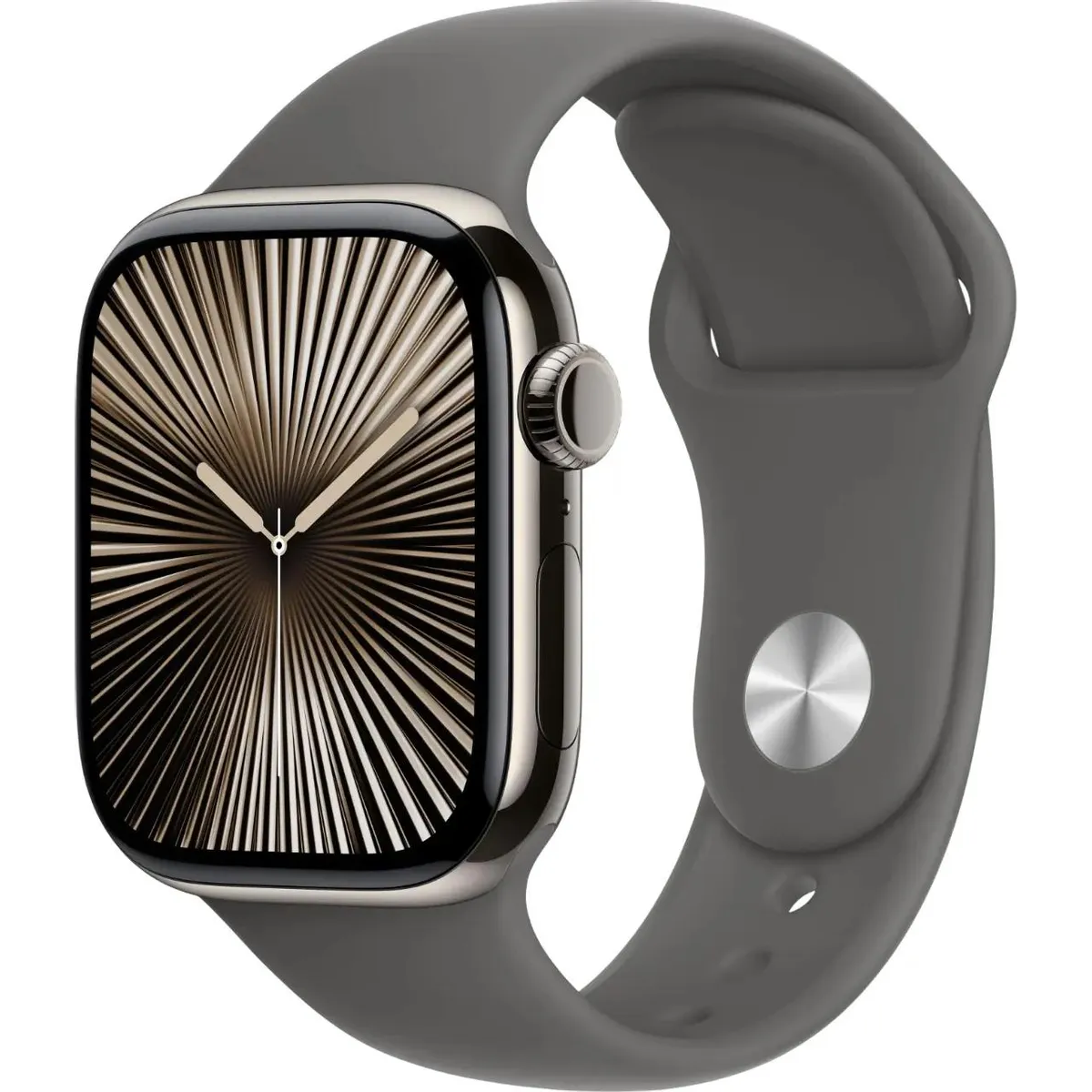 Умные часы Apple Watch Series 10 42mm Titanium Case with Stone Gray Sport Band M/L (MWXE3ZP/A)