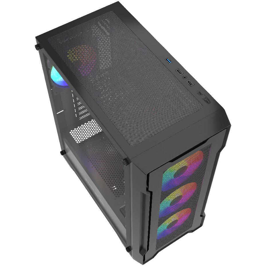 Корпус Powercase Mistral X4B Black - CMXB-L4 - фото 2