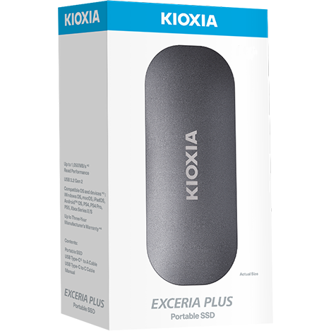 Внешний накопитель SSD 1Tb Kioxia Exceria Plus (LXD10S001TG8) - фото 3