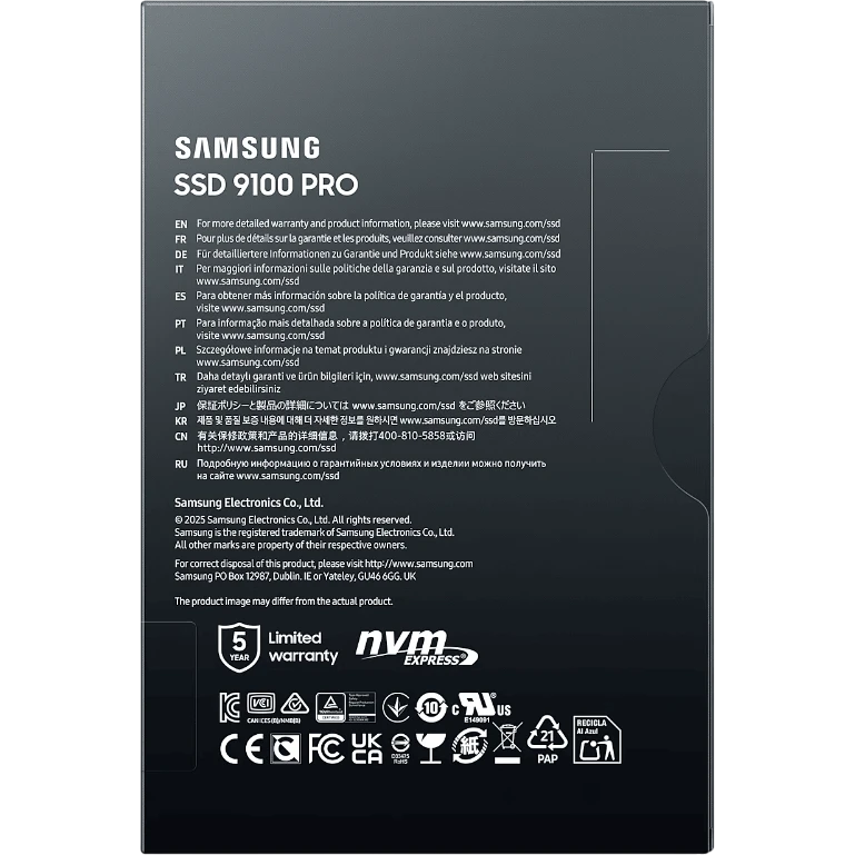 Накопитель SSD 1Tb Samsung 9100 PRO (MZ-VAP1T0BW) - фото 7