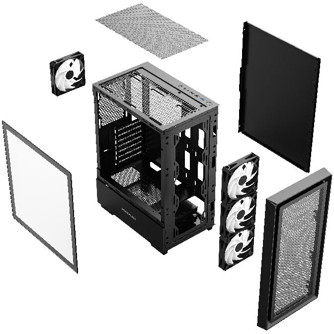 Корпус Powercase Mistral AY4B ARGB Black - CMAYB-A4 - фото 9