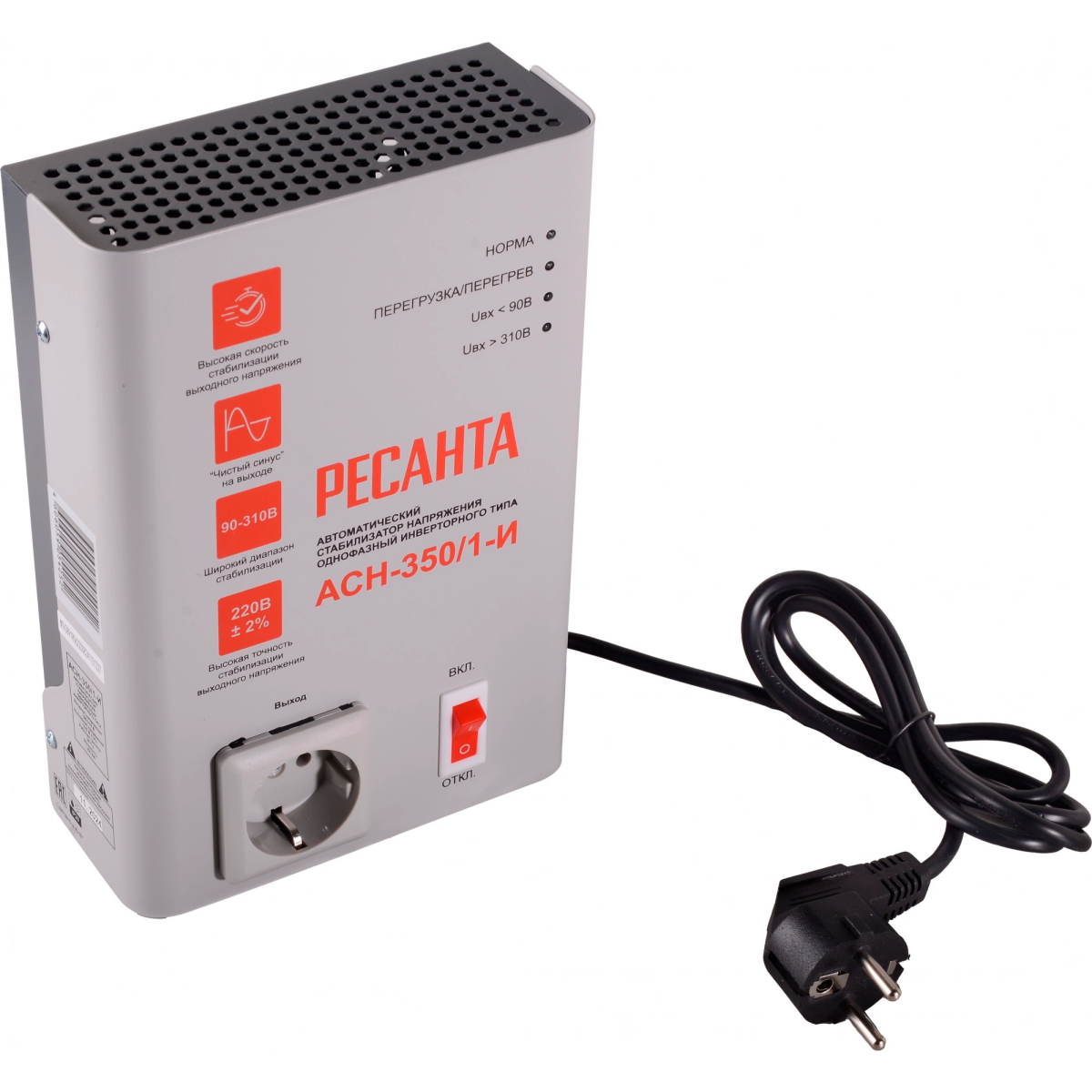 Стабилизатор напряжения Ресанта АСН-350/1-И - 63/6/74 - фото 3