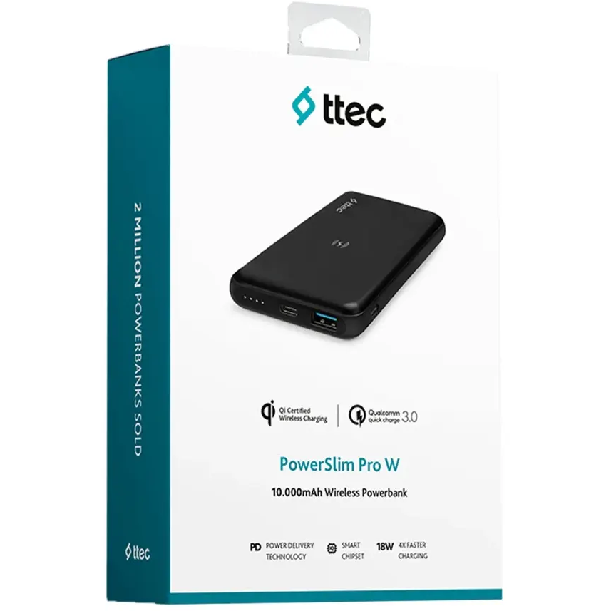Внешний аккумулятор ttec PowerSlim Pro W Universal - 2BB179S - фото 6