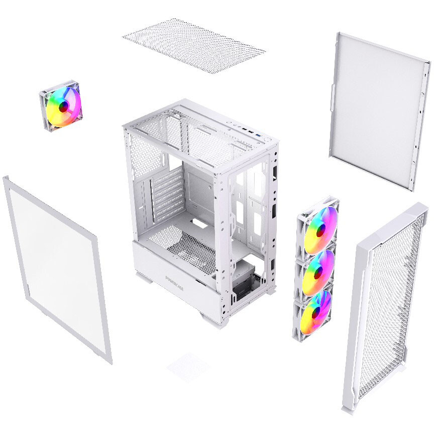 Корпус Powercase Mistral AZ4W ARGB White - CMAZW-A4 - фото 8