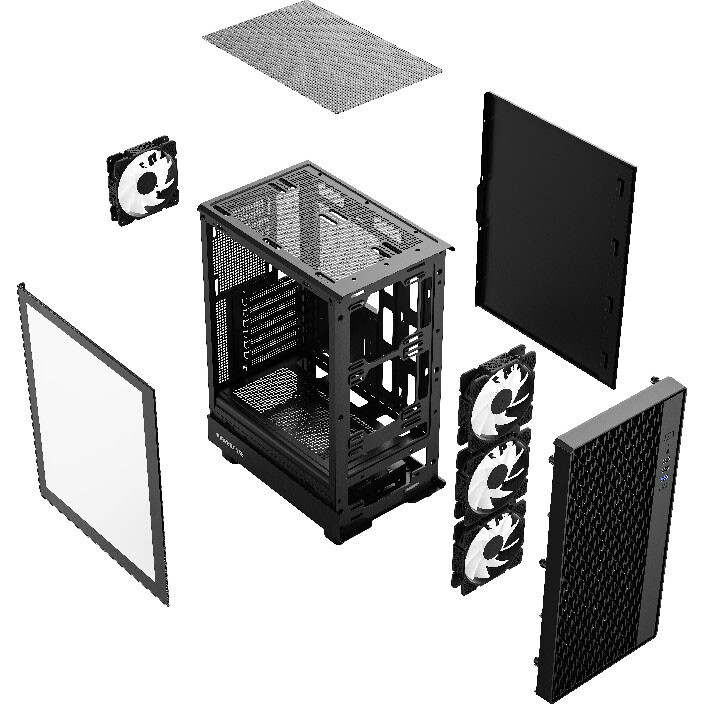 Корпус Powercase Mistral PA4B Black - CMPAB-L4 - фото 4