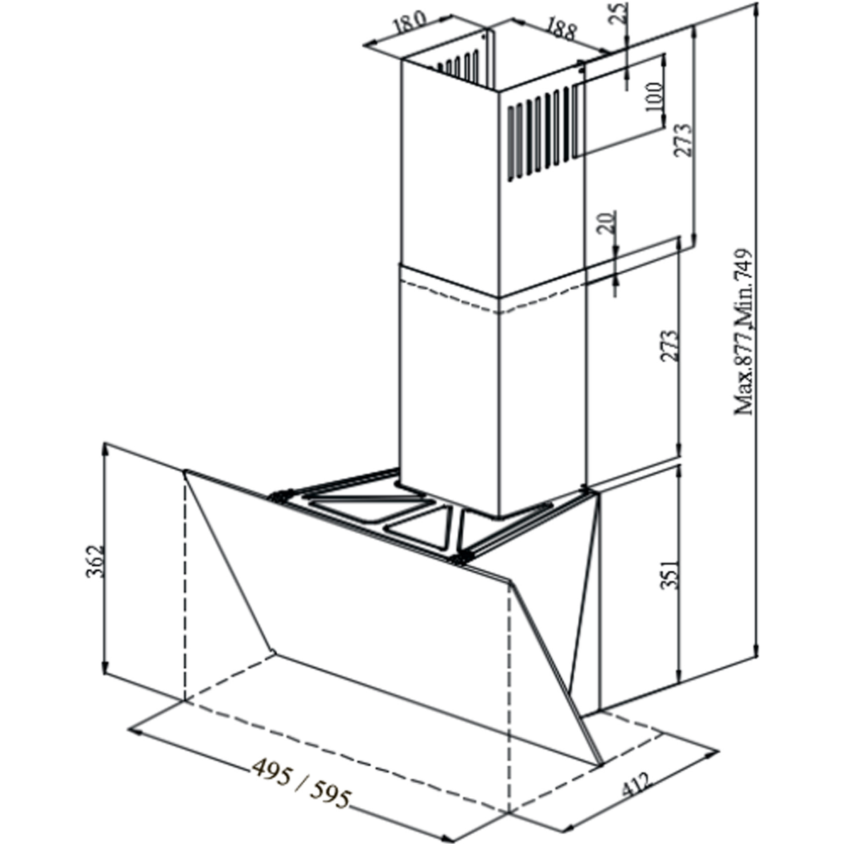 Вытяжка Monsher AMIENS 50 Noir - фото 5