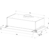Вытяжка Monsher LAUTREC 60 Blanc Verre