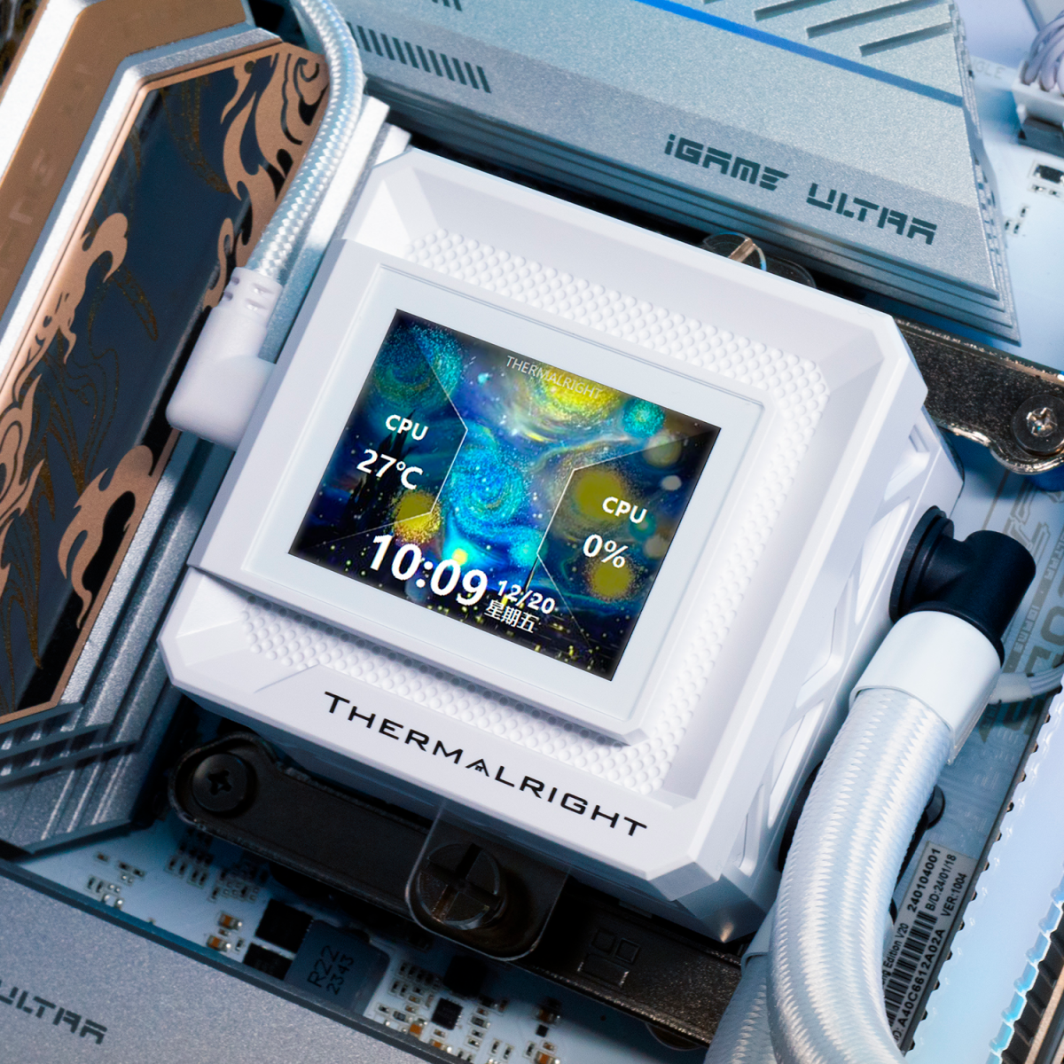 Система жидкостного охлаждения Thermalright Frozen Warframe 240 SE ARGB White - F-WFRAME-SE-240-ARGB-WH - фото 9