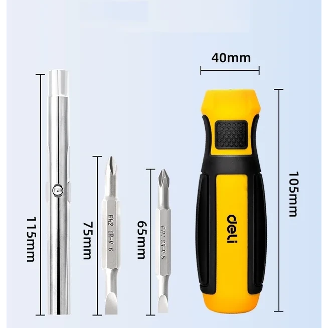 Отвёртка Deli 6-в-1 DL260206 - фото 2