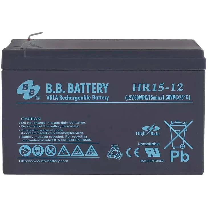 Аккумуляторная батарея B.B.Battery HR 15-12 - фото 2