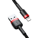 Кабель USB - Lightning, 0.5м, Baseus CALKLF-A19 Black/Red