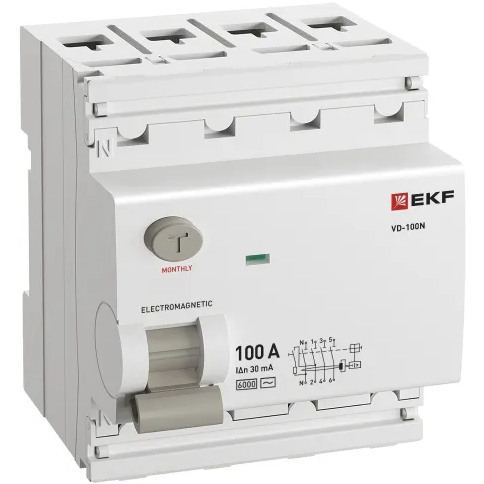 Выключатель дифференциального тока (УЗО) EKF E1046M10030 - фото 2