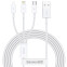 Кабель USB - microUSB/USB Type-C/Lightning, 0.5м, Baseus P10320105221-01