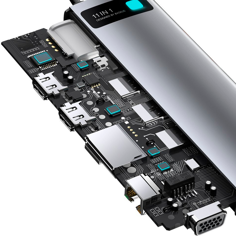 USB-концентратор Baseus CAHUB-CT0G - фото 6