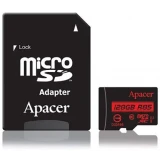 Карта памяти 128Gb MicroSD Apacer + SD адаптер (AP128GMCSX10U5-R)