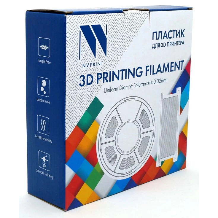 Пластик для 3D принтера NV Print NV-3D-PETG-CLEAR-BLUE