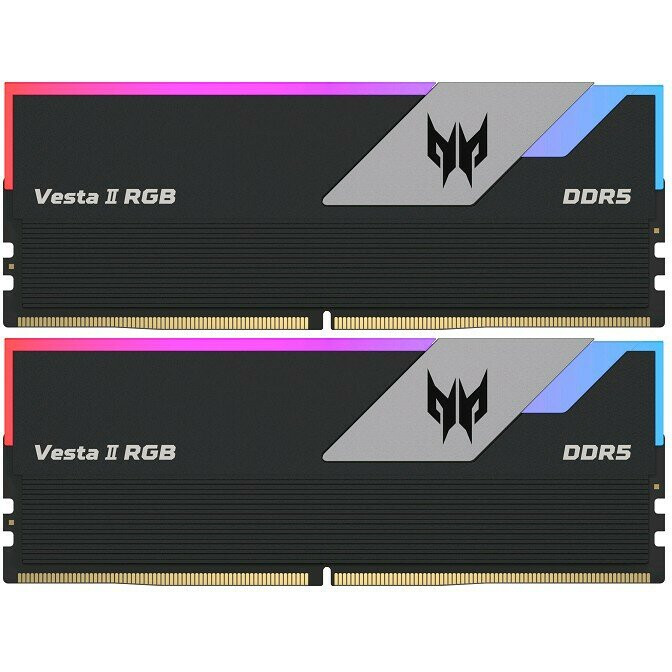 Оперативная память 64Gb DDR5 6000MHz Acer Predator Vesta II RGB Black (BL.9BWWR.334) (2x32Gb KIT)