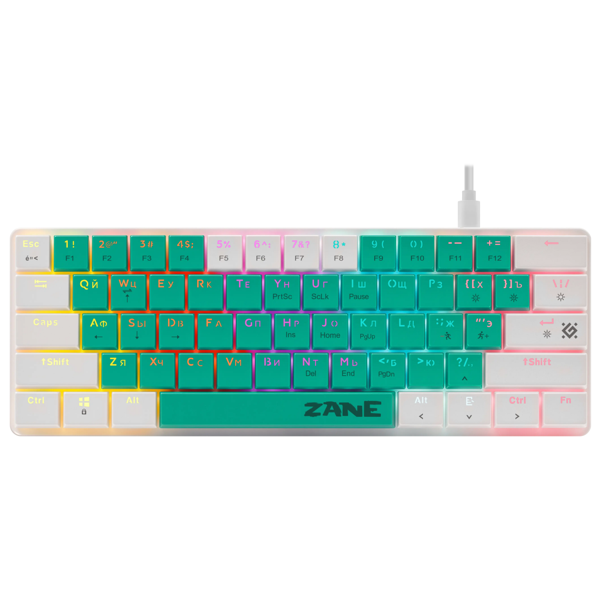 Клавиатура Defender Zane GK-089 Green/White (45087)