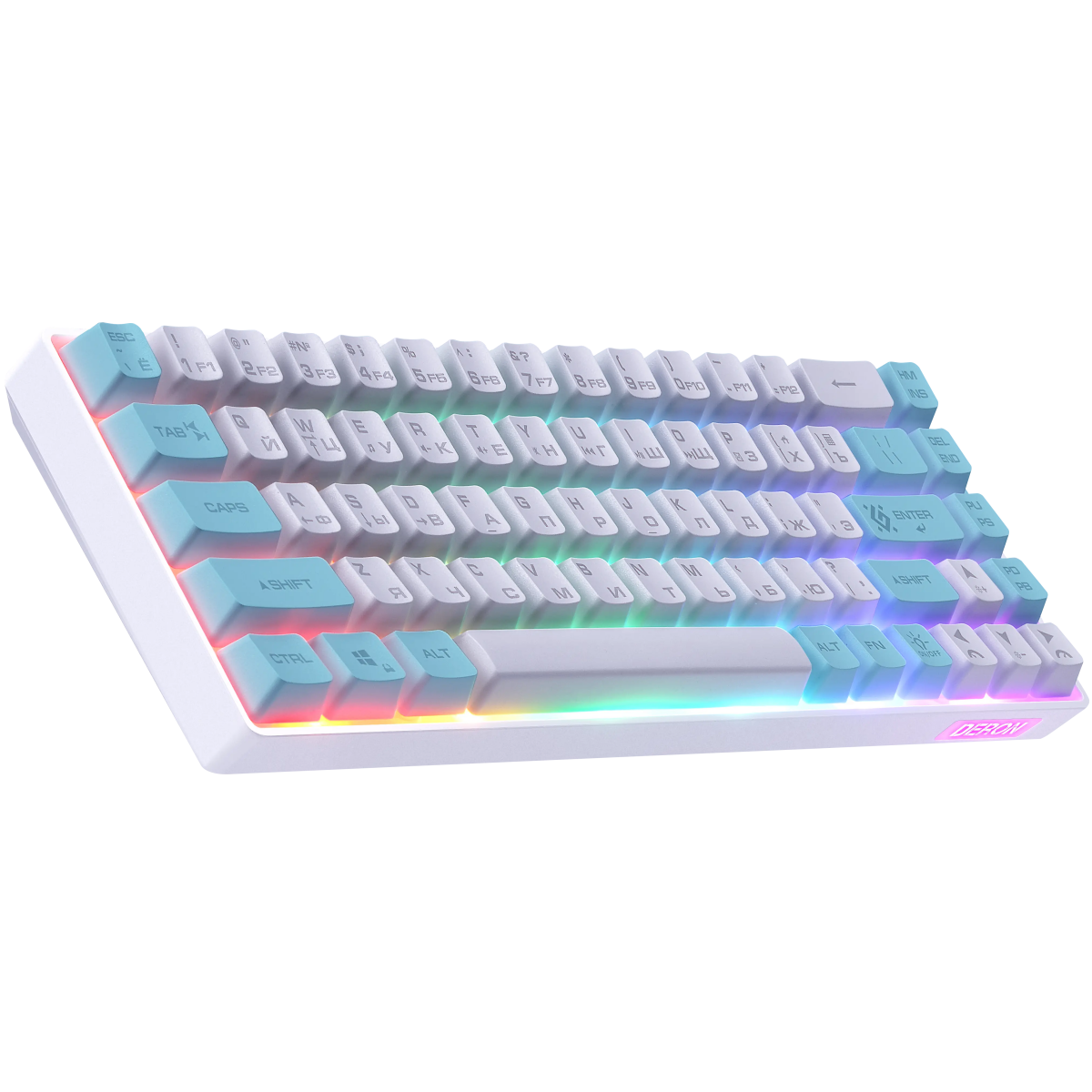 Клавиатура Defender Deron GK-098 White/Blue (45133) - фото 2