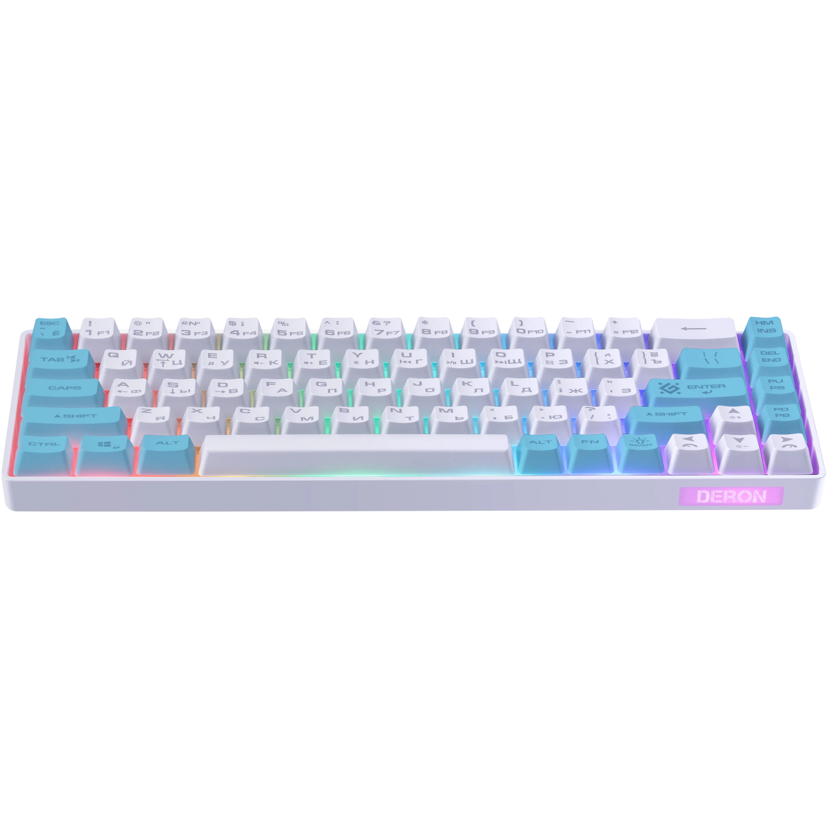 Клавиатура Defender Deron GK-098 White/Blue (45133) - фото 3