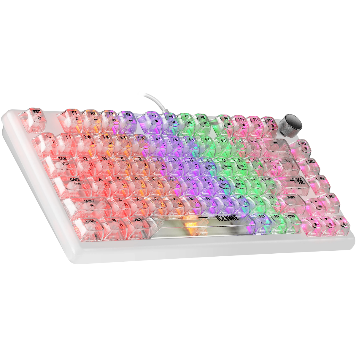 Клавиатура Defender Icebone GK-354 Transparent White (45354) - фото 2