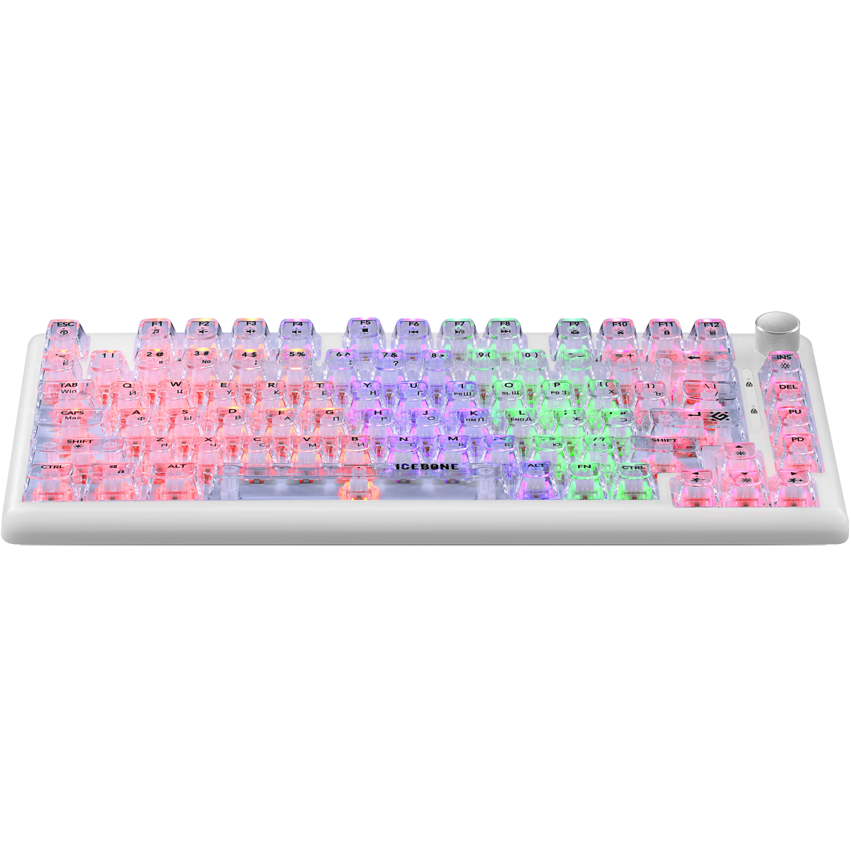 Клавиатура Defender Icebone GK-354 Transparent White (45354) - фото 3