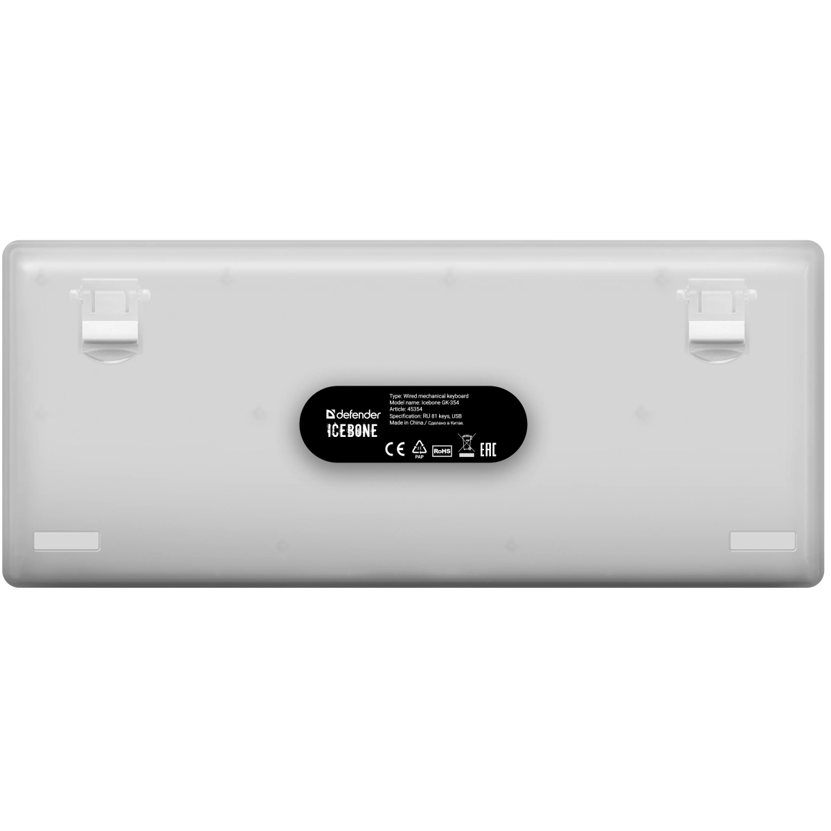 Клавиатура Defender Icebone GK-354 Transparent White (45354) - фото 6