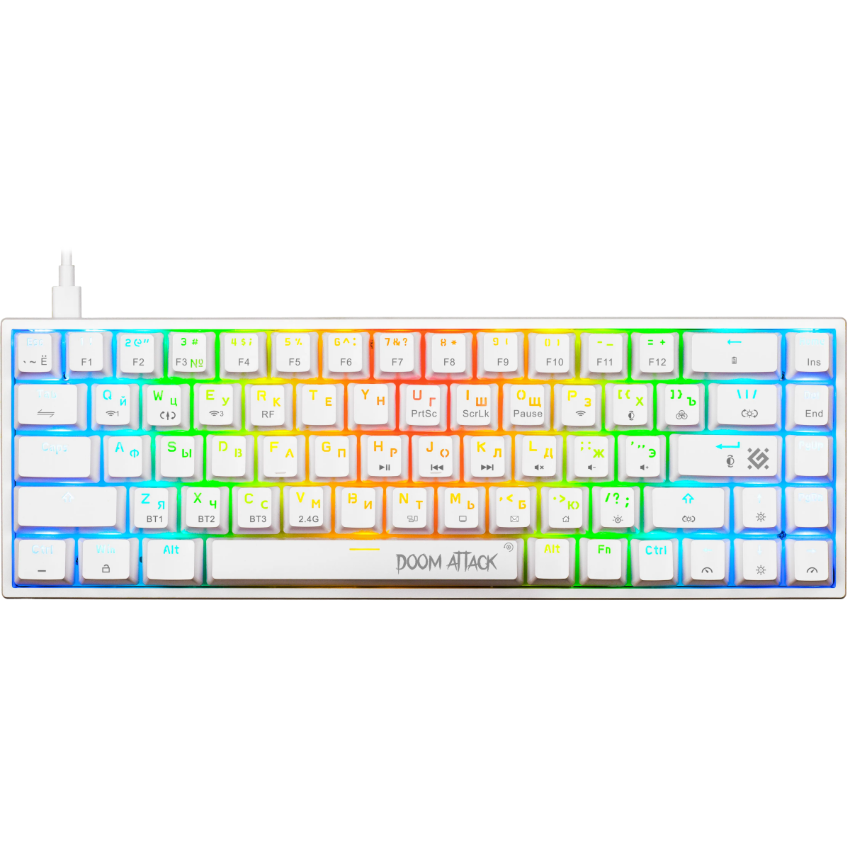 Клавиатура Defender Doom Attack GK-215 White (45215)