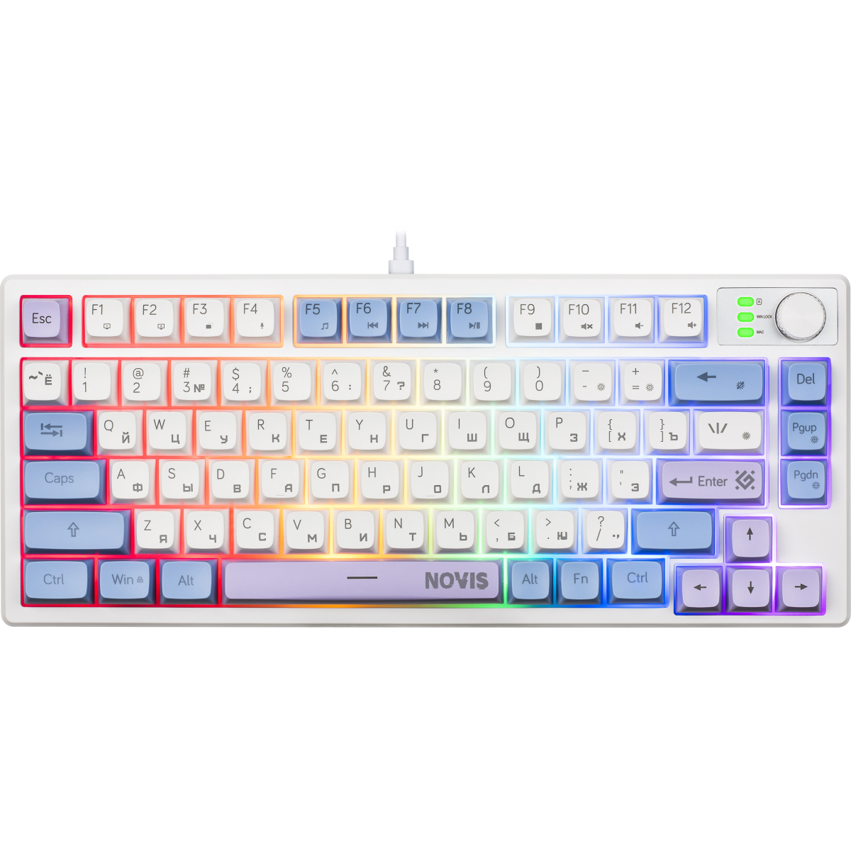 Клавиатура Defender Novis GK-318 White/Blue (45318)