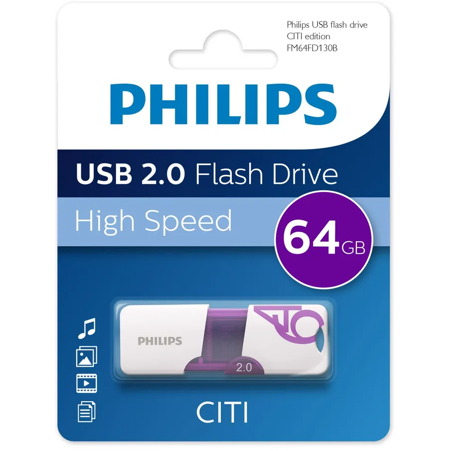 USB Flash накопитель 64Gb Philips CITI2.0 - FM64FD130B/97