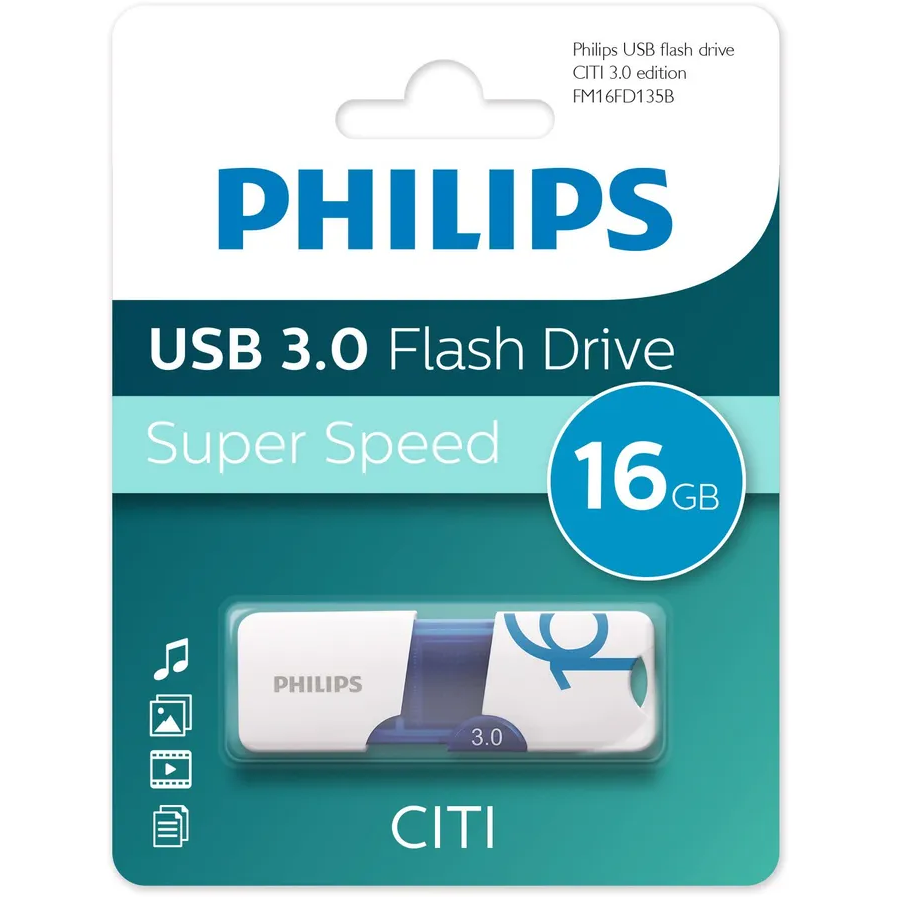 USB Flash накопитель 16Gb Philips CITI3.0 - FM16FD135B/97
