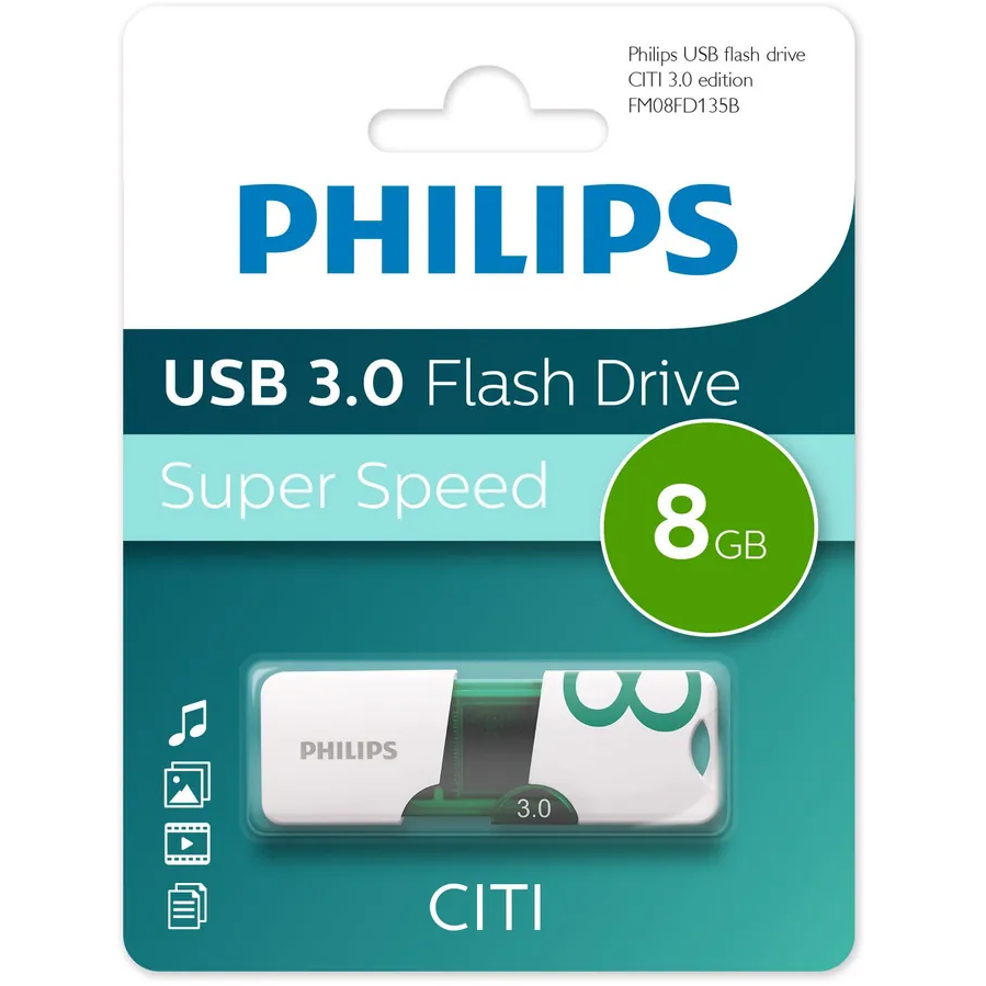 USB Flash накопитель 8Gb Philips CITI3.0 - FM08FD135B/97