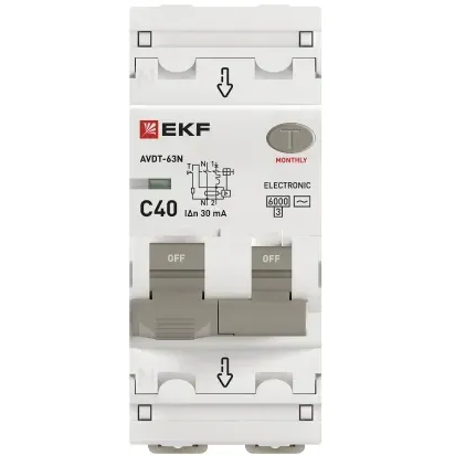 Автоматический выключатель дифференциального тока EKF D63N26E40C30