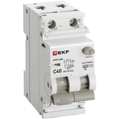 Автоматический выключатель дифференциального тока EKF D63N26E40C30 - фото 4