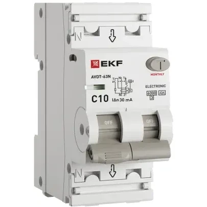 Автоматический выключатель дифференциального тока EKF D63N26EA10C30 - фото 2