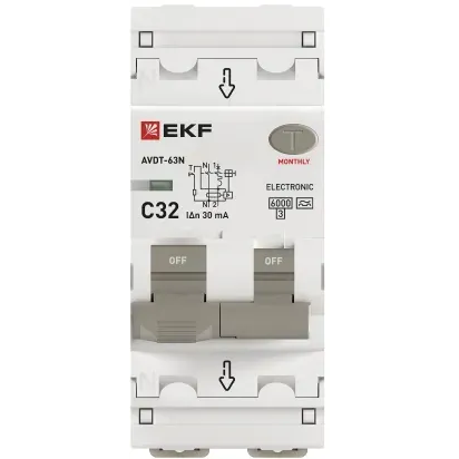 Автоматический выключатель дифференциального тока EKF D63N26EA32C30