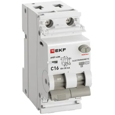 Автоматический выключатель дифференциального тока EKF D63N26M16C30 - фото 4