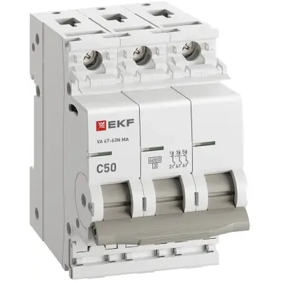 Автоматический выключатель EKF M63MA6350C - фото 4