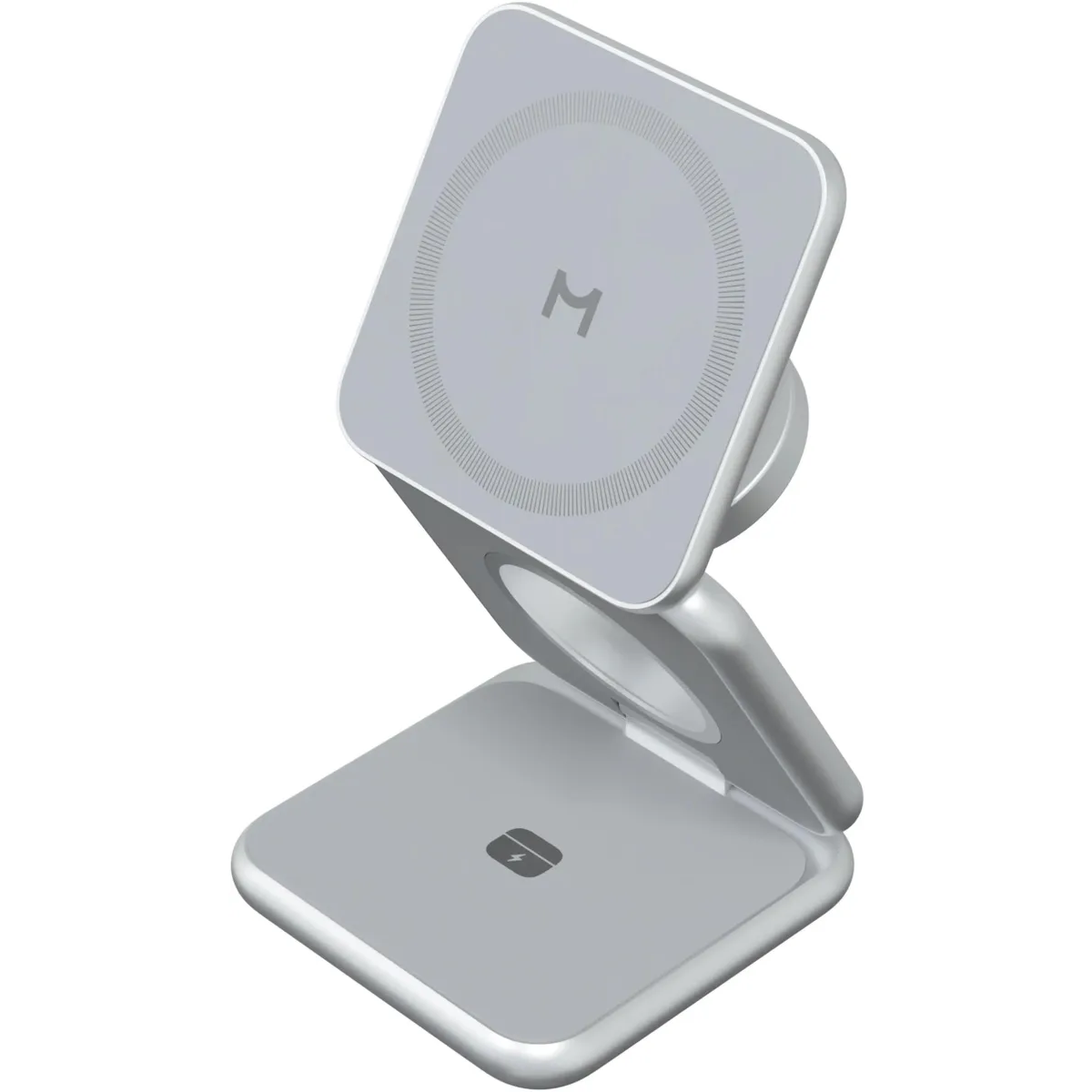 Беспроводное зарядное устройство Magssory Fold Pro Silver - WCH063S - фото 2