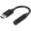 Переходник USB Type-C - 3.5 Jack, PERO AD09 Black