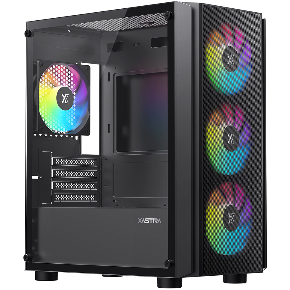Корпус XASTRA A402M 4ARGB Black - A402M-4FC12A-BK