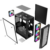 Корпус XASTRA A402M 4ARGB Black (A402M-4FC12A-BK)