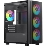 Корпус XASTRA A402M 4FRGB Black (A402M-4FC12F-BK)