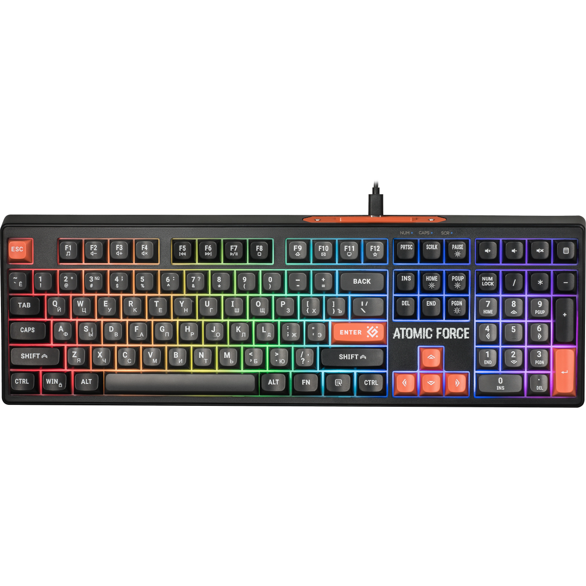 Клавиатура Defender Atomic Force GK-005 Black/Grey (45005)