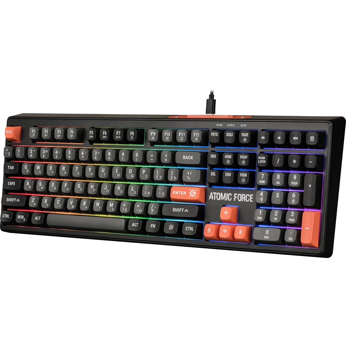 Клавиатура Defender Atomic Force GK-005 Black/Grey (45005) - фото 2