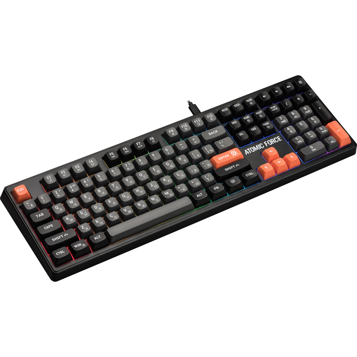 Клавиатура Defender Atomic Force GK-005 Black/Grey (45005) - фото 3