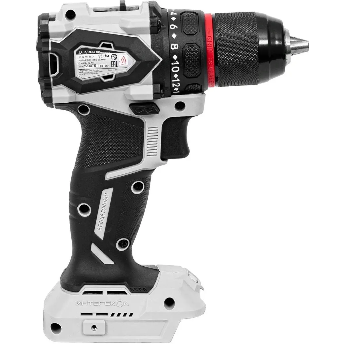 Дрель-шуруповёрт Интерскол ДА-13/18В 55 (952.0.0.70) - фото 3