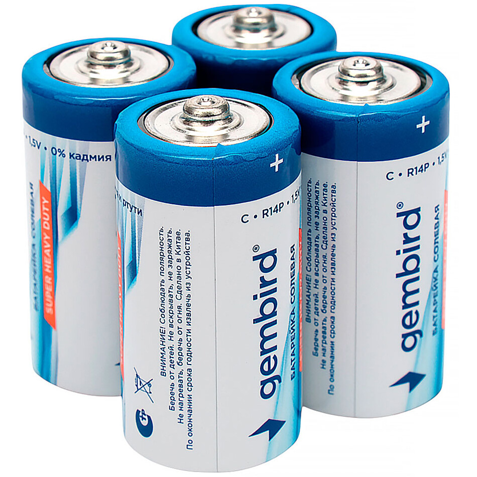 Батарейка Gembird GB-R14P-4B (C, 4 шт.)