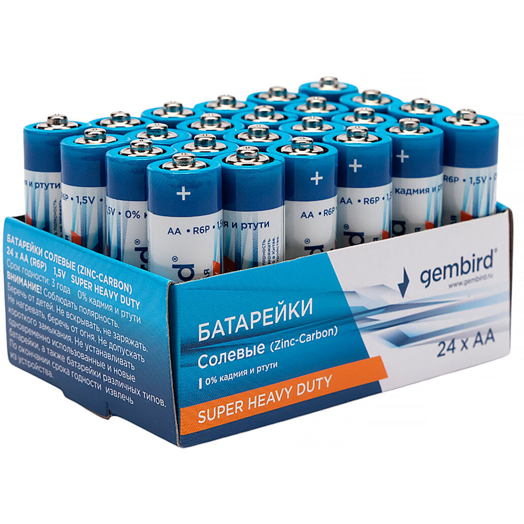 Батарейка Gembird GB-R6P-24B (AA, 24 шт.) - фото 2