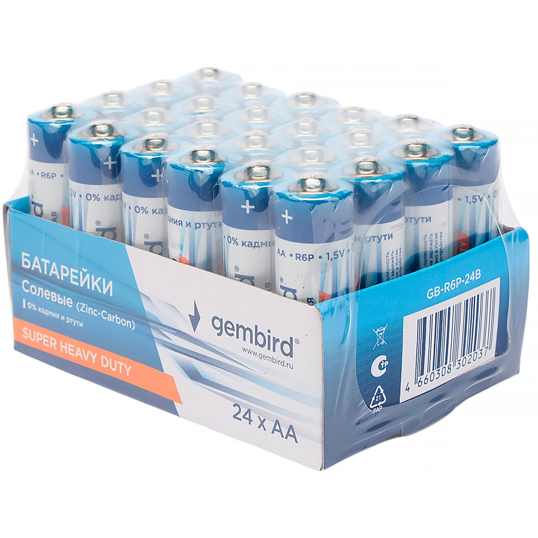 Батарейка Gembird GB-R6P-24B (AA, 24 шт.) - фото 3